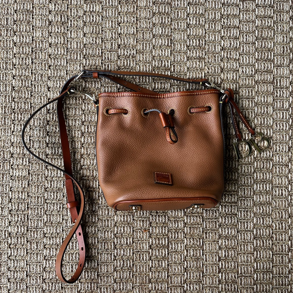 Dooney & Bourke Tan Leather Bucket Bag
